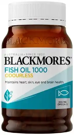 Coles Blackmores Odourless Fish Oil Capsules 200 Pack^ offer