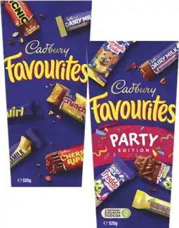 Coles Cadbury Favourites 520g offer