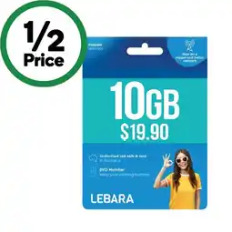 Woolworths Lebara $19.90 Starter Pack€ offer