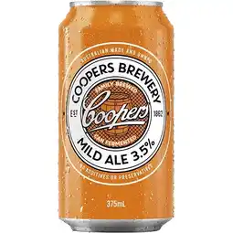 Woolworths Coopers Mild Ale Cans 24x375mL offer