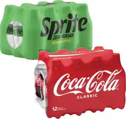 Coles Coca-Cola, Fanta or Sprite Soft Drink 12x300mL offer