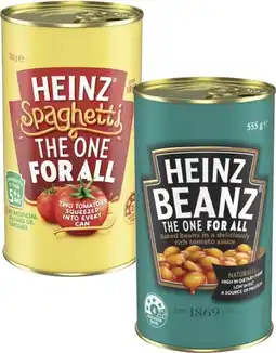Coles Heinz Baked Beanz or Spaghetti 535g-555g offer