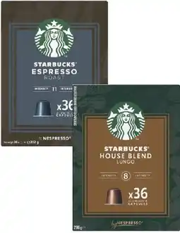 Coles Starbucks by Nespresso Coffee Capsules 36 Pack offer