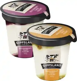 Coles Gippsland Dairy Twist Yogurt 160g offer