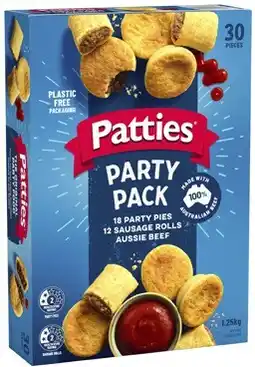 Coles Patties Frozen Party Pack 30 Pieces 1.25kg offer