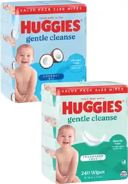 Coles Huggies Baby Wipes 216 Pack-240 Pack offer