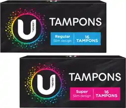 Coles U By Kotex Tampons Regular or Super 16 Pack offer
