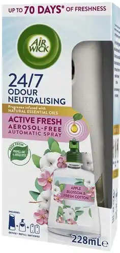 Coles Air Wick Active Fresh Aerosol-Free Automatic Spray 228mL offer