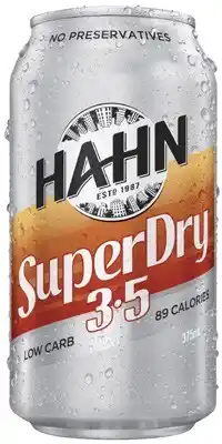 Coles Hahn Super Dry 3.5 Block Cans 30x375mL offer