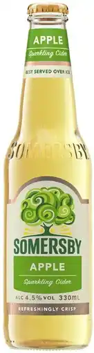 Coles Somersby Apple Cider Bottles 6x330mL offer