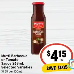 Ritchies Mutti Barbecue or Tomato Sauce offer