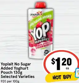 Ritchies Yoplait No Sugar Added Yoghurt Pouch offer