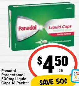 Panadol Paracetamol Liquid Caps