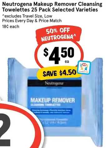 Ritchies Neutrogena Makeup Remover Cleansing Towelettes offer