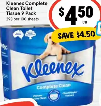 Ritchies Kleenex Complete Clean Toilet Tissue offer