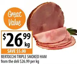 Supabarn Bertocchi triple smoked ham from the deli offer