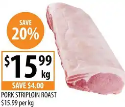 Supabarn Pork striploin roast offer