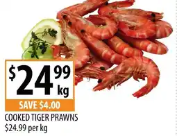 Supabarn Cooked tiger prawns offer