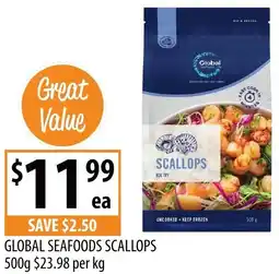 Supabarn Global seafoods scallops offer