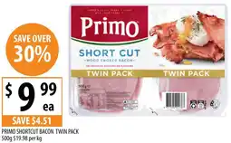 Supabarn Primo shortcut bacon twin pack offer