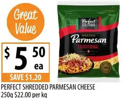 Supabarn Perfect shredded parmesan cheese offer