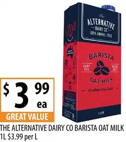 Supabarn The alternative dairy co barista oat milk offer