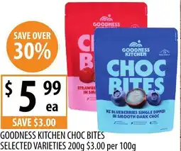 Supabarn Goodness kitchen choc bites offer