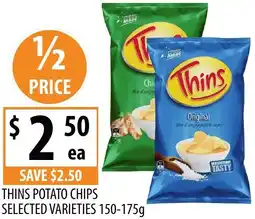 Supabarn Thins potato chips offer