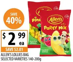 Supabarn Allen's lollies bag offer