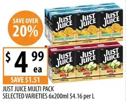 Supabarn Just juice multi pack offer