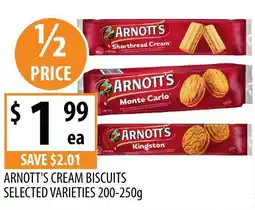 Supabarn Arnott's cream biscuits offer