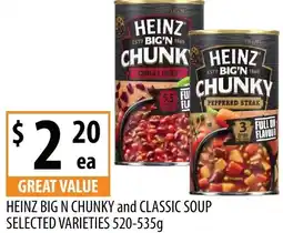 Supabarn Heinz big n chunky and classic soup offer