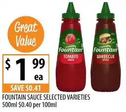 Supabarn Fountain sauce offer