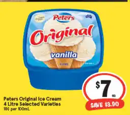 IGA Peters original ice cream offer