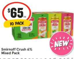IGA Smirnoff crush 6% mixed pack offer