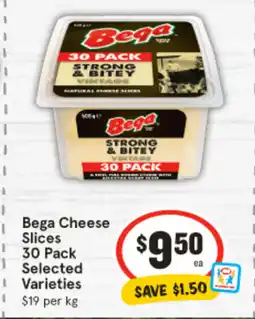IGA Bega cheese slices 30 pack selected varieties offer