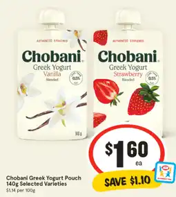 IGA Chobani greek yogurt pouch offer