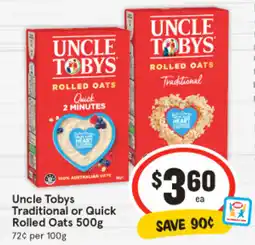 IGA Traditional or quick rolled oats offer