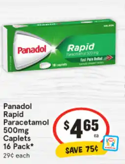 IGA Panadol rapid paracetamol offer