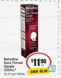 IGA Betadine sore throat offer