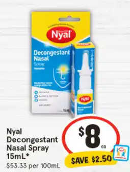 IGA Nyal decongestant nasal spray offer