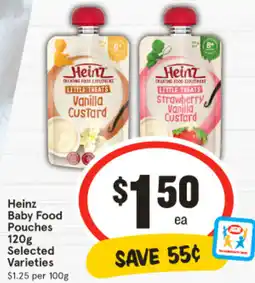 IGA Heinz baby food pouches offer