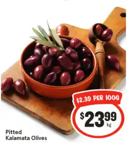 IGA Pitted kalamata olives offer