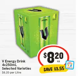 IGA V energy drink 4x250ml offer