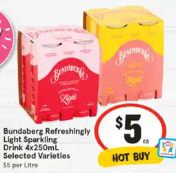 IGA Bundaberg refreshingly light sparkling drink offer