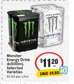 IGA Monster energy drink offer