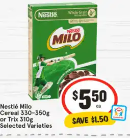 IGA Nestlé milo cereal offer
