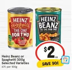 IGA Heinz beanz or spaghetti 3 offer