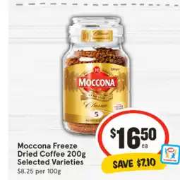 IGA Moccona freeze dried coffee 200g selected varietie offer