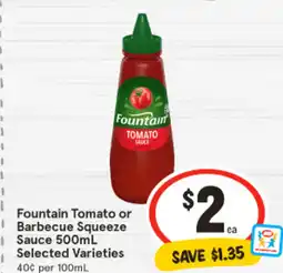 IGA Fountain tomato or barbecue squeeze sauce offer